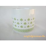Alföldi porcelán bögre zöld leveles