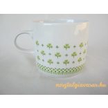 Alföldi porcelán bögre zöld leveles
