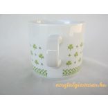 Alföldi porcelán bögre zöld leveles
