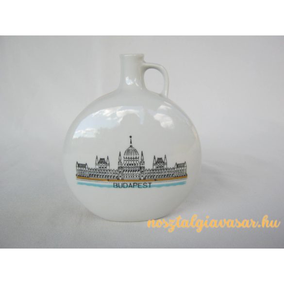 Budapesti emlék Drasche Kőbányai porcelán kulacs
