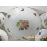 Gyümölcs mintás porcelán kompótos készlet