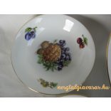 Gyümölcs mintás porcelán kompótos készlet