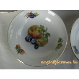 Gyümölcs mintás porcelán kompótos készlet