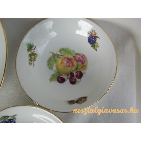 Gyümölcs mintás porcelán kompótos készlet