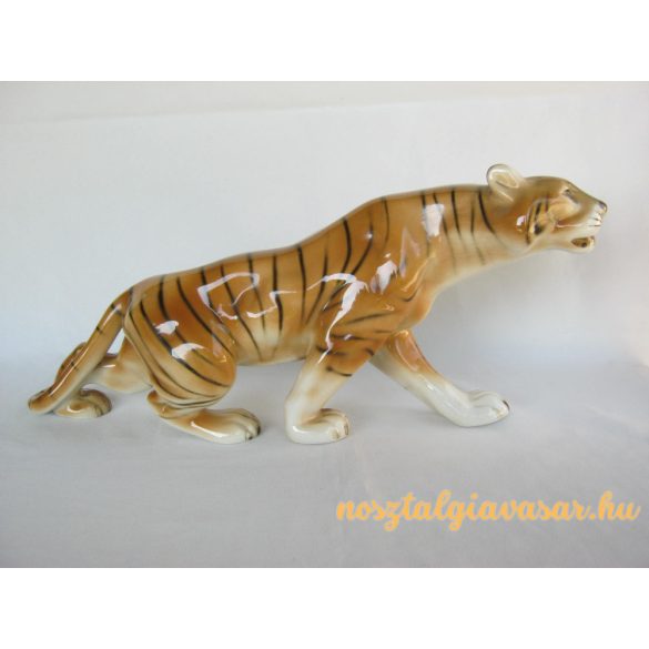 Royal Dux porcelán tigris