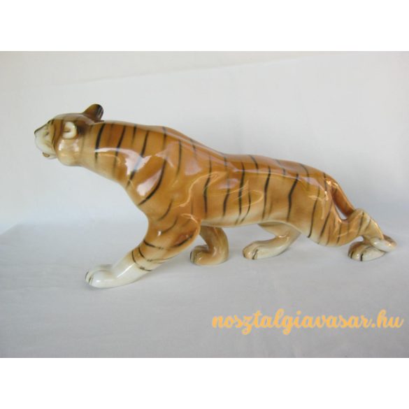 Royal Dux porcelán tigris