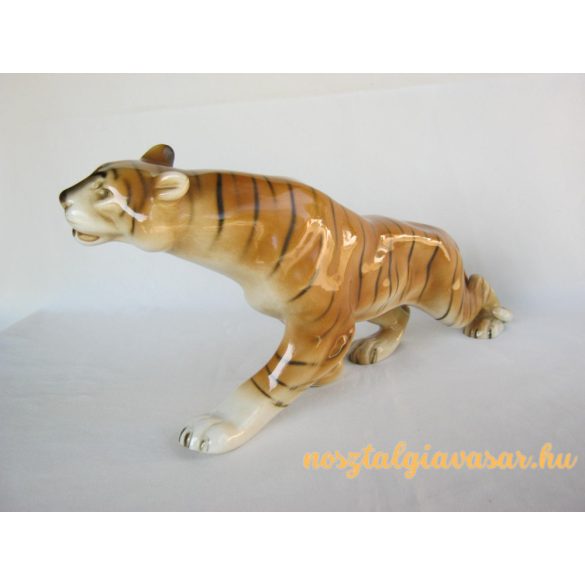 Royal Dux porcelán tigris