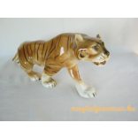 Royal Dux porcelán tigris