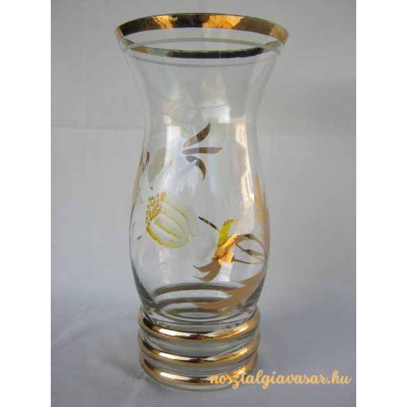 Virágos üveg váza