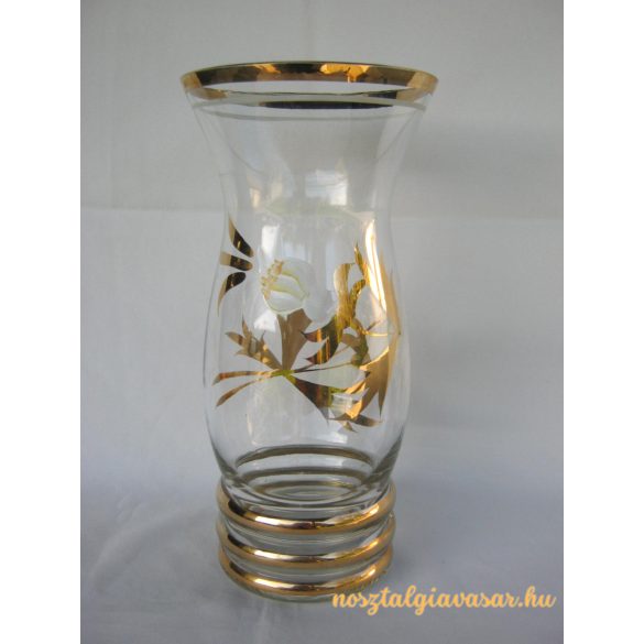 Virágos üveg váza