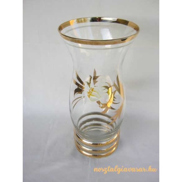 Virágos üveg váza