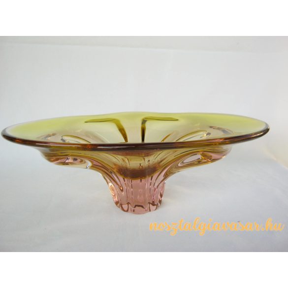 Bohemia üveg tál