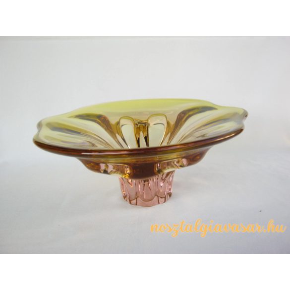 Bohemia üveg tál