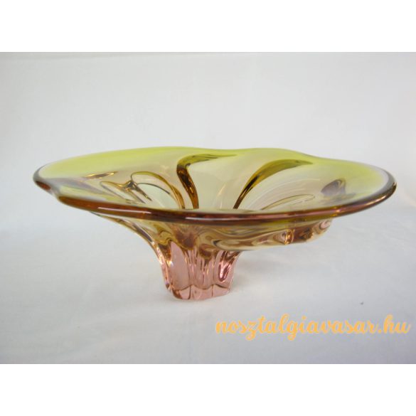 Bohemia üveg tál
