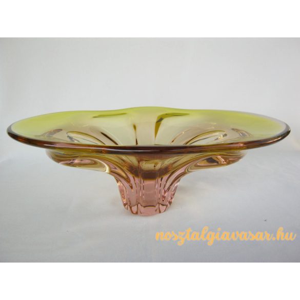 Bohemia üveg tál