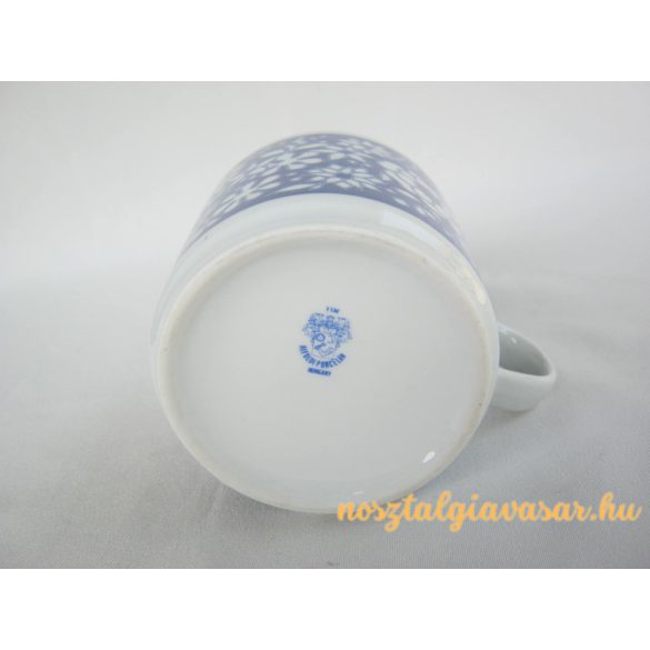 Alföldi porcelán bögre kék mintával