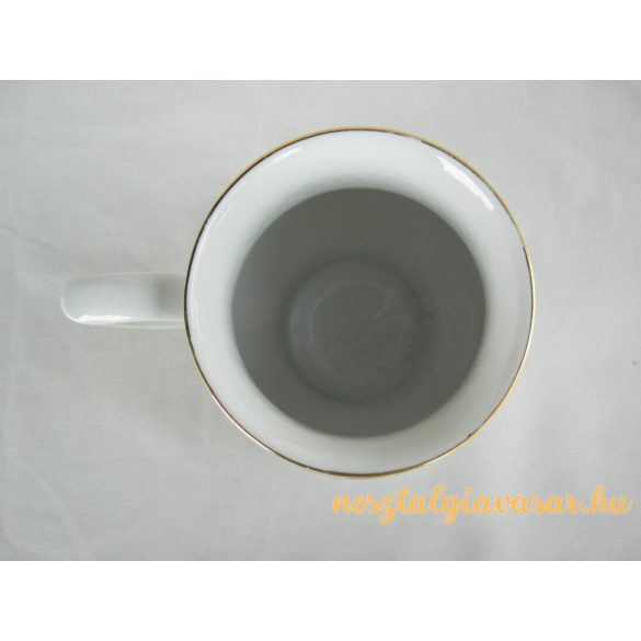Hollóházi porcelán bögre virágos