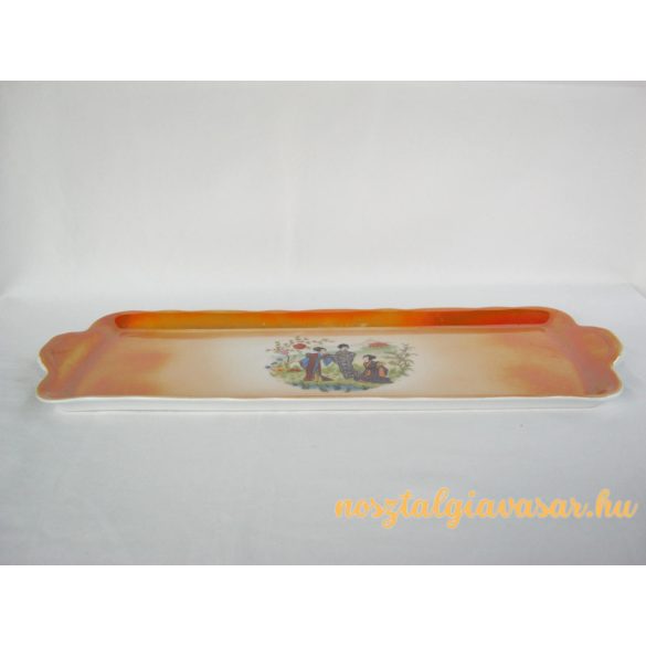 Gésás porcelán tál