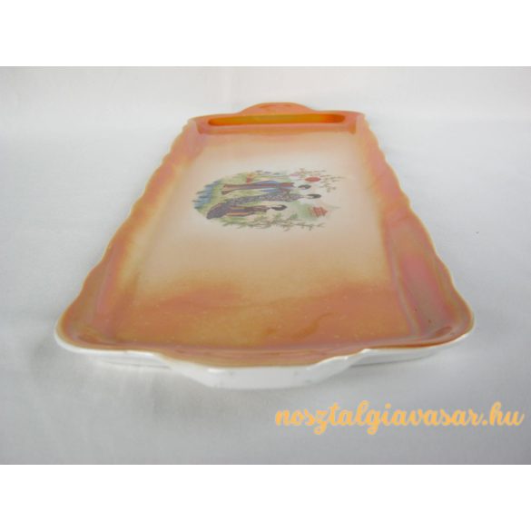 Gésás porcelán tál