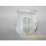 Hollóházi porcelán virágos bögre