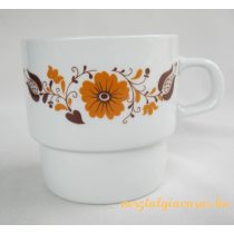 Alföldi porcelán bögre virág mintával