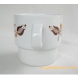 Alföldi porcelán bögre virág mintával