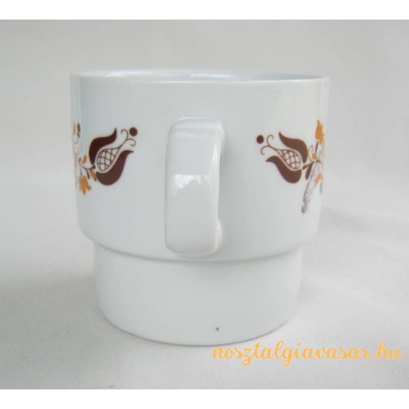 Alföldi porcelán bögre virág mintával