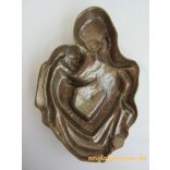 Anya gyermekével fém fali dísz