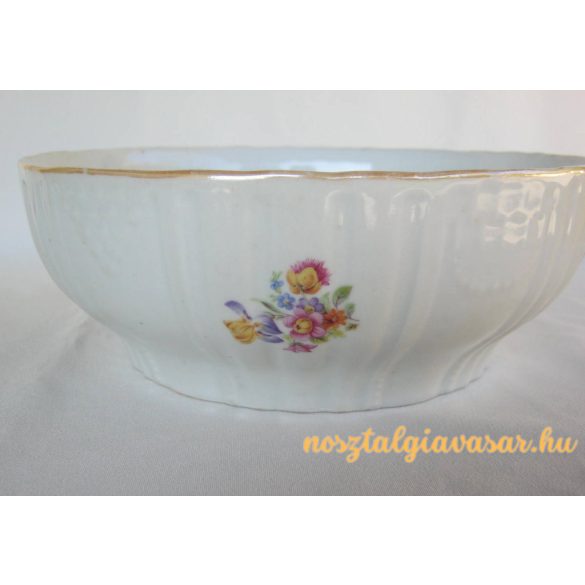 Virágos porcelán tál