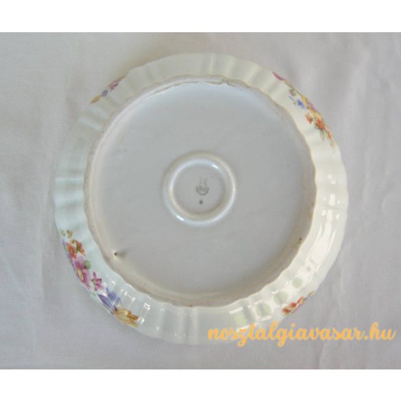 Virágos porcelán tál