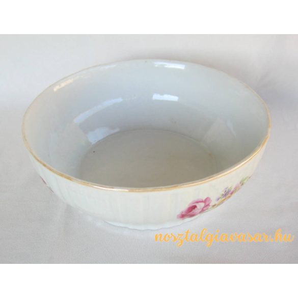 Virágos porcelán tál