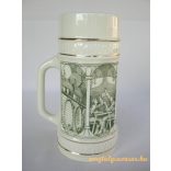 Hollóházi porcelán sörös korsó