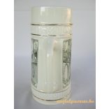 Hollóházi porcelán sörös korsó