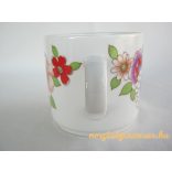 Virágos porcelán bögre