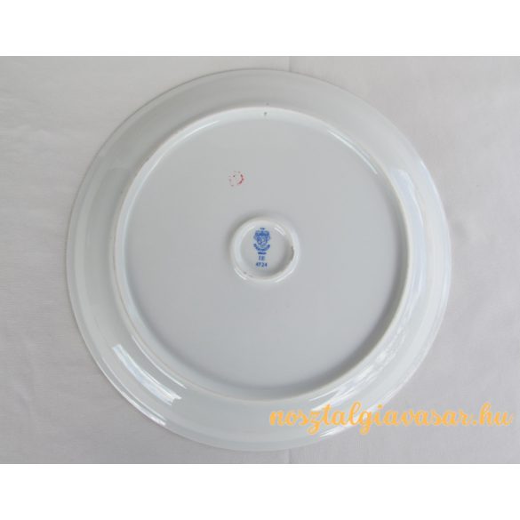 Kék virágos porcelán fali tál