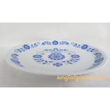 Kék virágos porcelán fali tál