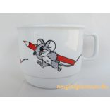 Egérkés porcelán bögre