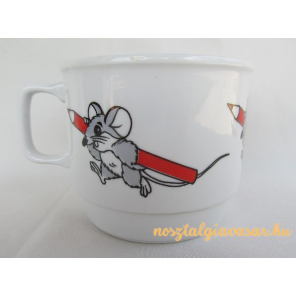 Egérkés porcelán bögre
