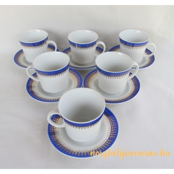 Alföldi porcelán 6 személyes kávéskészlet kávés csésze