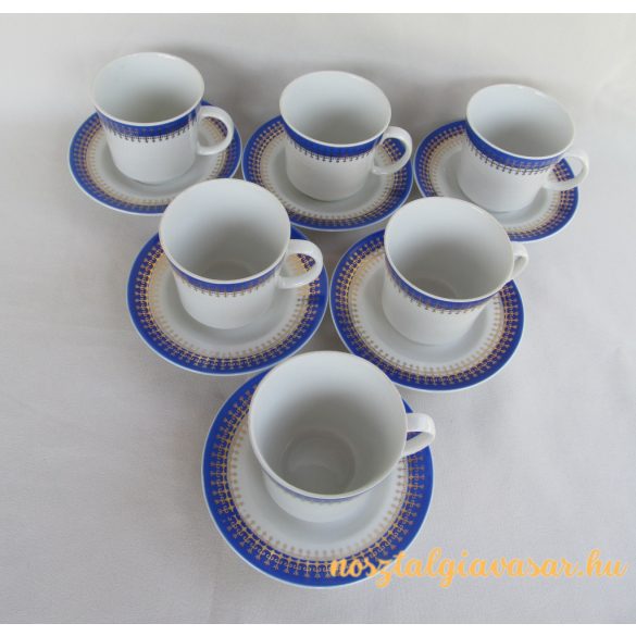 Alföldi porcelán 6 személyes kávéskészlet kávés csésze