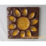 Virág kerámia fali dísz