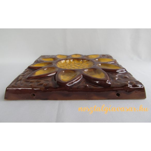 Virág kerámia fali dísz