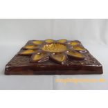 Virág kerámia fali dísz