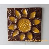 Virág kerámia fali dísz