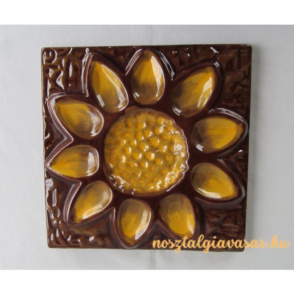 Virág kerámia fali dísz