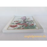 Madaras porcelán fali dísz