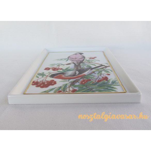 Madaras porcelán fali dísz