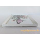 Madaras porcelán fali dísz