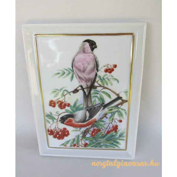 Madaras porcelán fali dísz